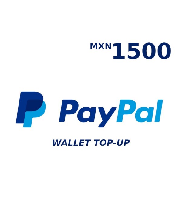 PayPal Wallet MXN 1500 Top Up Key GLOBAL